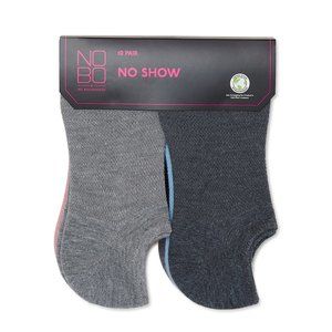 No Boundaries Women's Gray Multi No Show Fashion Liner Socks